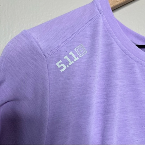 5.11 Tactical Women T-Shirt Crewneck Purple Breathable Short Sleeve Work - Picture 4 of 10